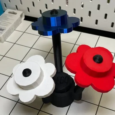 Mô Hình LEGO Part 3741 + 3742 Hoa + Thân Phiên Bản Low-Poly