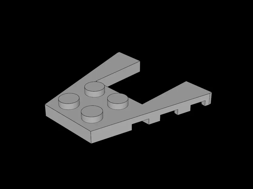 Cánh Lego Tương Thích (43719.dat) 4 x 4 có Khe Cắt 2 x 2 - Image 1