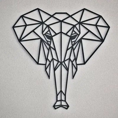 Tranh Gắn Tường Hình Học Động Vật