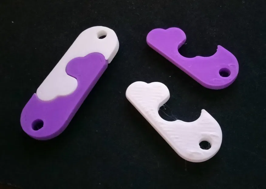 Móc khóa trái tim liên kết hai mảnh - Image 1