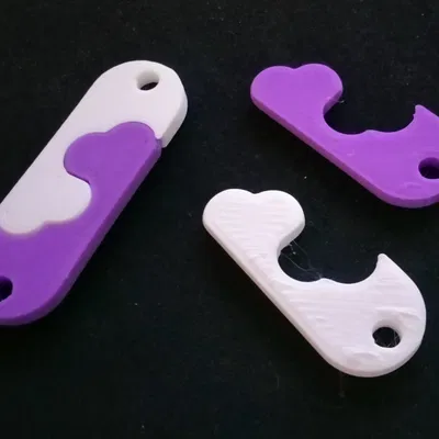 Móc khóa trái tim liên kết hai mảnh