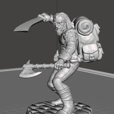 Kiểm Lâm với Scimitar & Rìu Tay