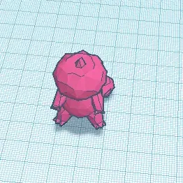 Đầu Lâu Bí Ngô Squrtle Low Poly