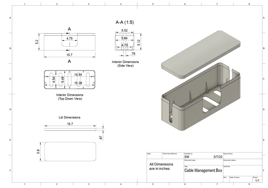 Hộp quản lý dây cáp với thiết kế in 3D không cần vít M3 - Image 5