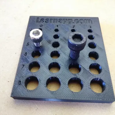 Dụng Cụ Đo Dung Sai Lỗ Cho Thiết Kế In 3D Với Vít và Đai Ốc Lệch Tâm M3, M4, M5, M6, M7, M8