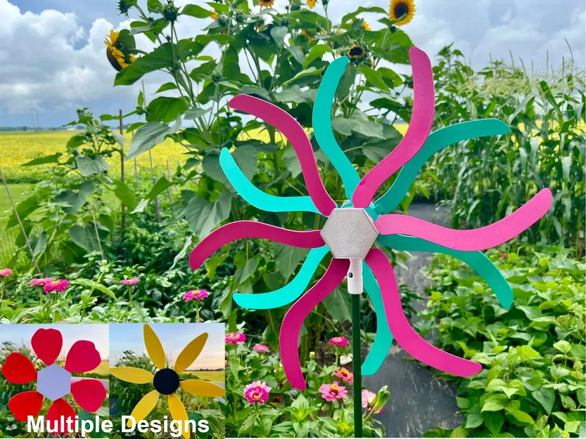 Chong chóng Vườn Kép - In Dễ Dàng, Lắp Ghép - Image 1