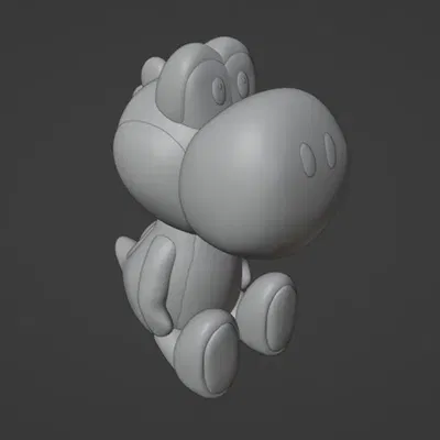 Yoshi dễ thương với thiết kế in 3D đơn giản
