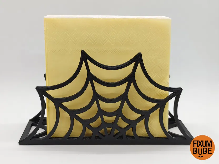 Giá đỡ khăn ăn hình mạng nhện cho bàn tiệc Halloween - Image 1