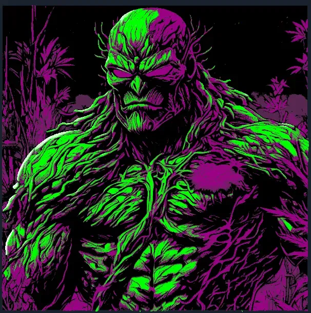 Nhân vật Swamp Thing neon từ DC với màu sắc độc đáo - Image 1