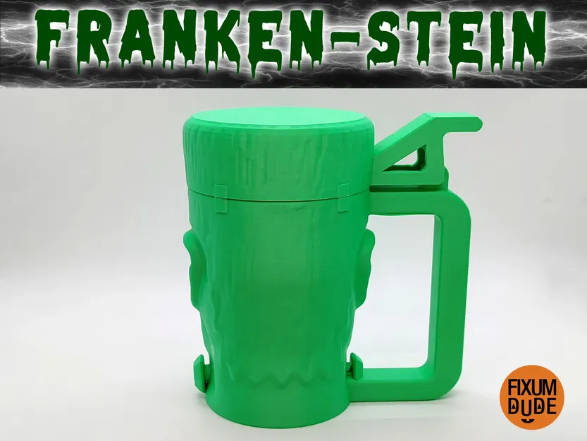 Coozie giữ lạnh hình Franken-Stein với nắp bật - Image 3