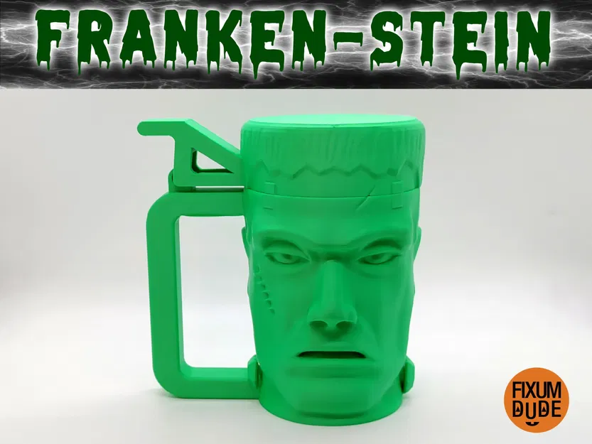 Coozie giữ lạnh hình Franken-Stein với nắp bật - Image 5