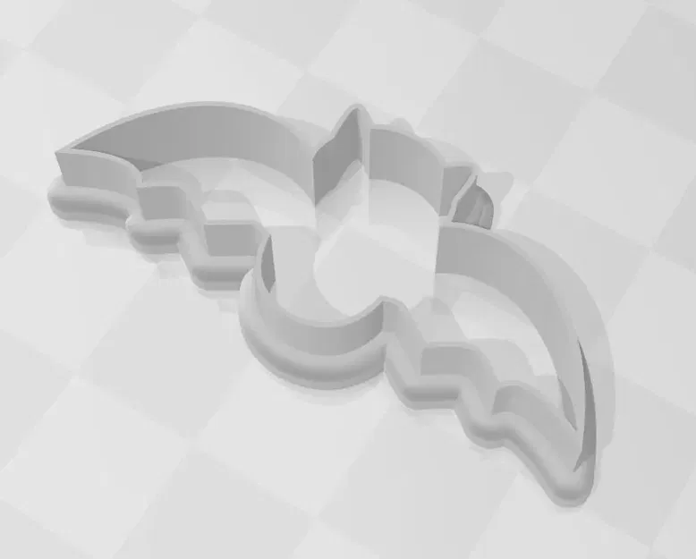 Cutter bánh quy hình dơi đơn giản 4 inch - Image 1