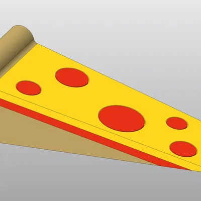 Giá đỡ cửa hình miếng pizza có vỏ nhồi phô mai