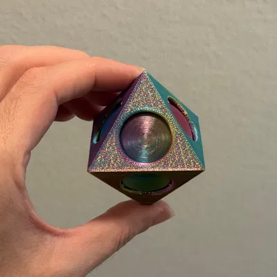 Cầu xoay bên trong khối bát diện | Đồ chơi fidget in-place