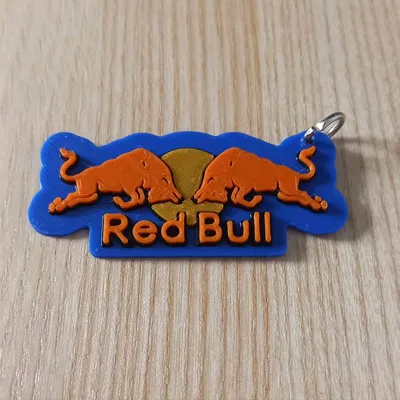 Móc khóa logo Red Bull in 3D nhiều màu sắc