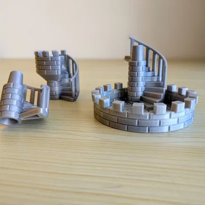 Tháp xúc xắc mô-đun với cầu thang lâu đài