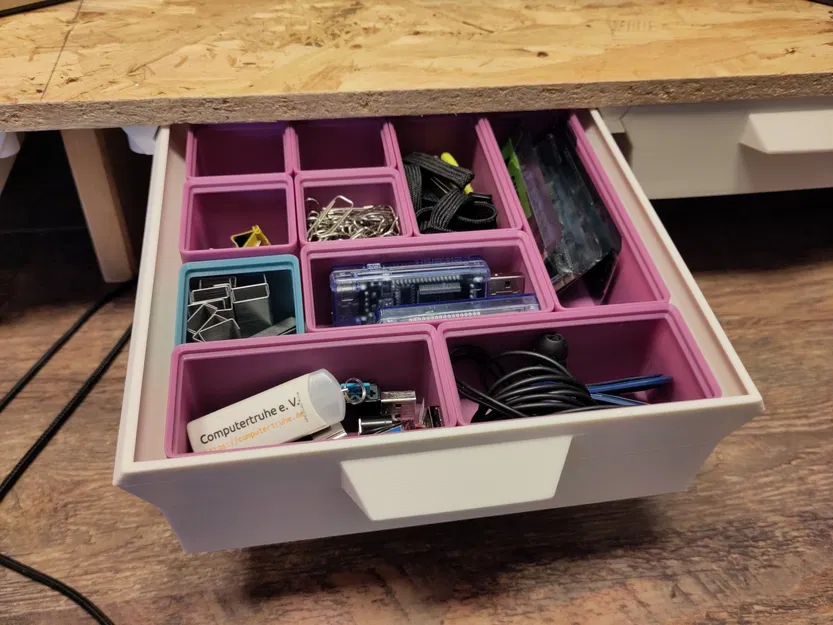 Ngăn kéo dưới bàn cho thùng Gridfinity cao 50mm - Image 1