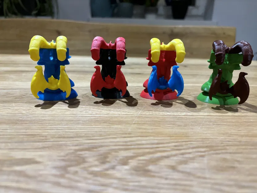 Mô hình đầu rồng nhỏ đa màu sắc - Image 3