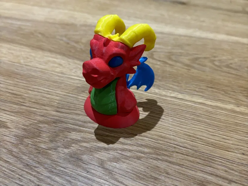 Mô hình đầu rồng nhỏ đa màu sắc - Image 9