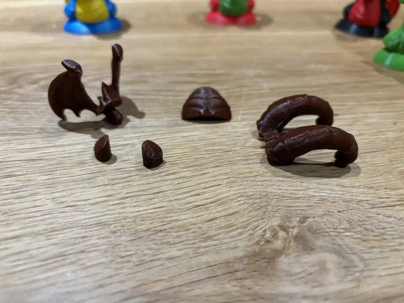 Mô hình đầu rồng nhỏ đa màu sắc - Image 14