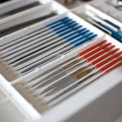 Hộp đựng file kim kiểu Gridfinity có thể xếp chồng