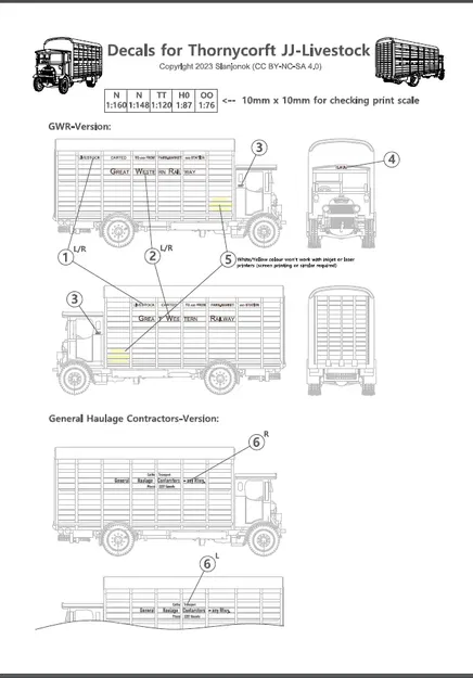 Xe tải vận chuyển gia súc Thornycroft JJ kiểu đôi tầng - Image 10