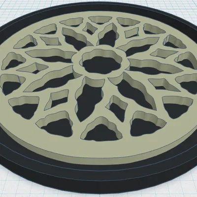 Cốc lót hình cửa sổ hoa hồng Gothic 8