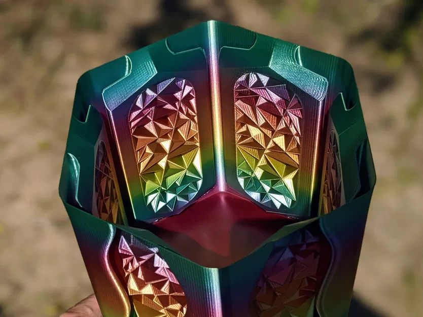 Bình hoa hình lục giác với họa tiết kẹo đá - Image 5