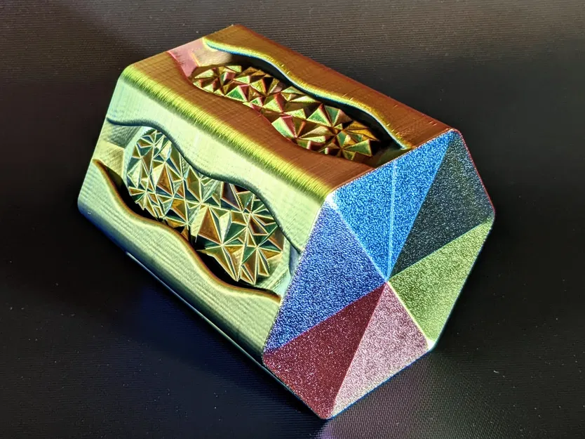 Bình hoa hình lục giác với họa tiết kẹo đá - Image 7