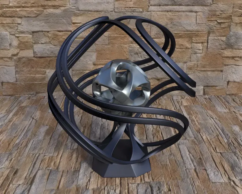 Cúp thiết kế trừu tượng giải thưởng 3DPI 2024 - Image 1