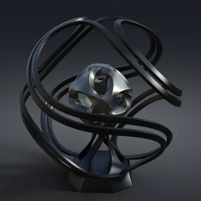 Cúp thiết kế trừu tượng giải thưởng 3DPI 2024