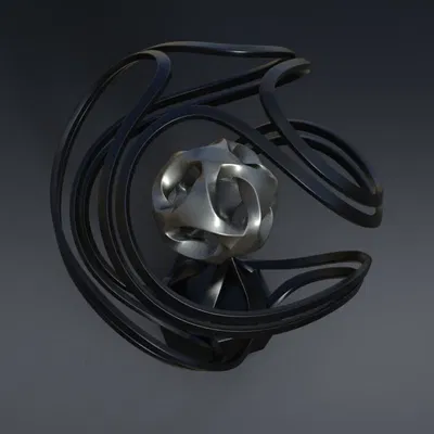 Cúp thiết kế trừu tượng giải thưởng 3DPI 2024