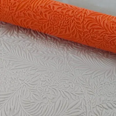 Con lăn họa tiết hoa lớn cho dự án đất sét và gốm sứ