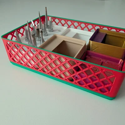 Giỏ chứa đồ gridfinity xếp chồng được với tay cầm và nam ...