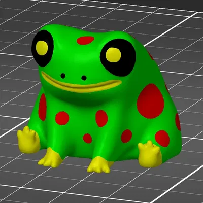 Ếch cây độc màu sắc Fred trong nghệ thuật điêu khắc