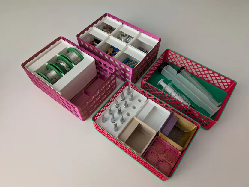 Giỏ chứa đồ gridfinity xếp chồng được với tay cầm và nam ... - Image 7