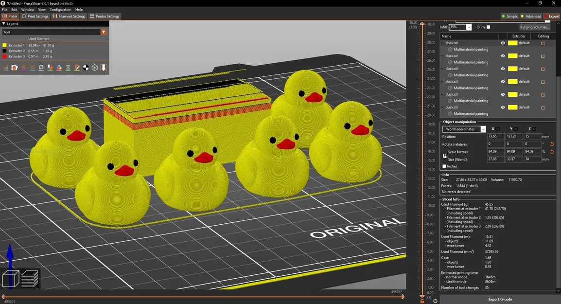Vịt nhựa nổi nhiều màu sắc với mắt và mỏ phân loại màu - Image 2