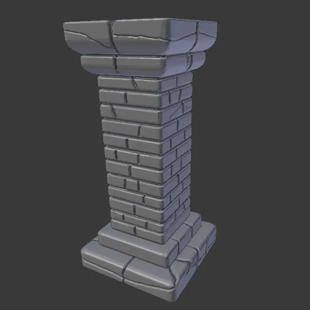 Cột trò chơi DND hình vuông không cần hỗ trợ cho in FDM - Image 2