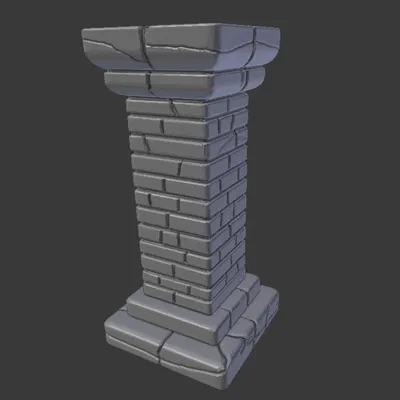 Cột trò chơi DND hình vuông không cần hỗ trợ cho in FDM