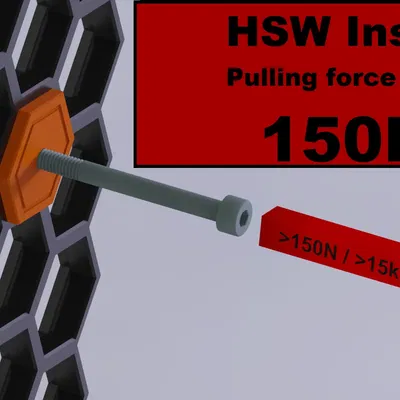 Chèn khóa cho tường lưu trữ tổ ong, tải trọng tối đa 15kg