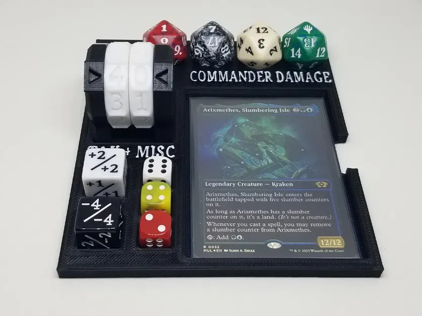 Khay chơi EDH Commander hỗ trợ d20, d6 và bộ đếm sinh mạng - Image 2