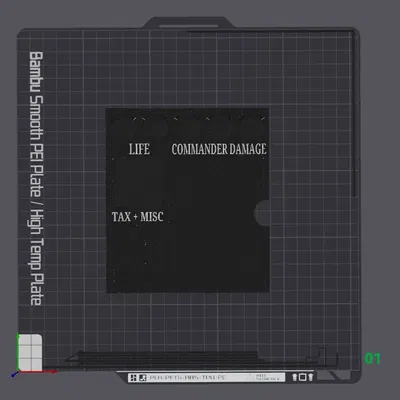 Khay chơi EDH Commander hỗ trợ d20, d6 và bộ đếm sinh mạng