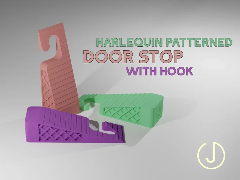 Giá đỡ cửa họa tiết Harlequin vui nhộn và tiện dụng - Image 1