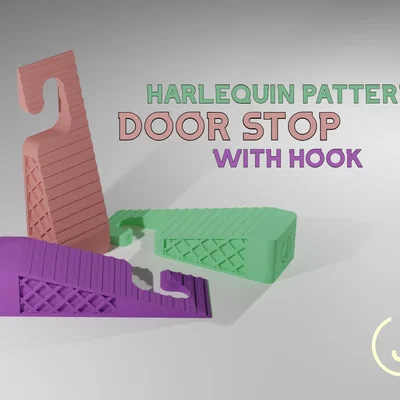 Giá đỡ cửa họa tiết Harlequin vui nhộn và tiện dụng