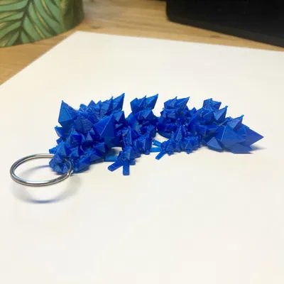 Móc khóa rồng tinh thể linh hoạt Kristalldrache