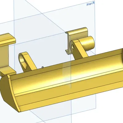 XRP Robot với bộ gàu trước cho xe tải 3D