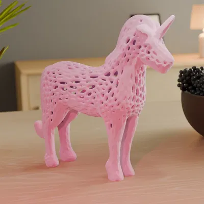 Mô hình kỳ lân Voronoi với họa tiết độc đáo