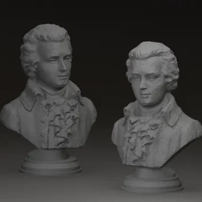 Tượng bán thân Mozart - Phiên bản remix