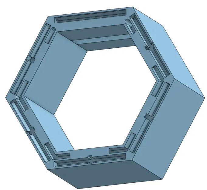 Kệ hình lục giác với hệ thống chiếu sáng LED và quản lý dây - Image 2