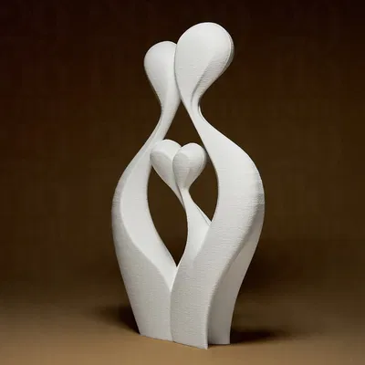 Tượng gia đình trừu tượng hiện đại bằng 3D